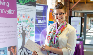 Female student at event at The University of Manchester